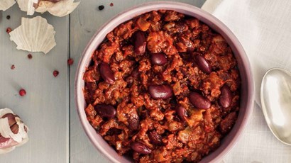 Sweet potato and spinach chilli